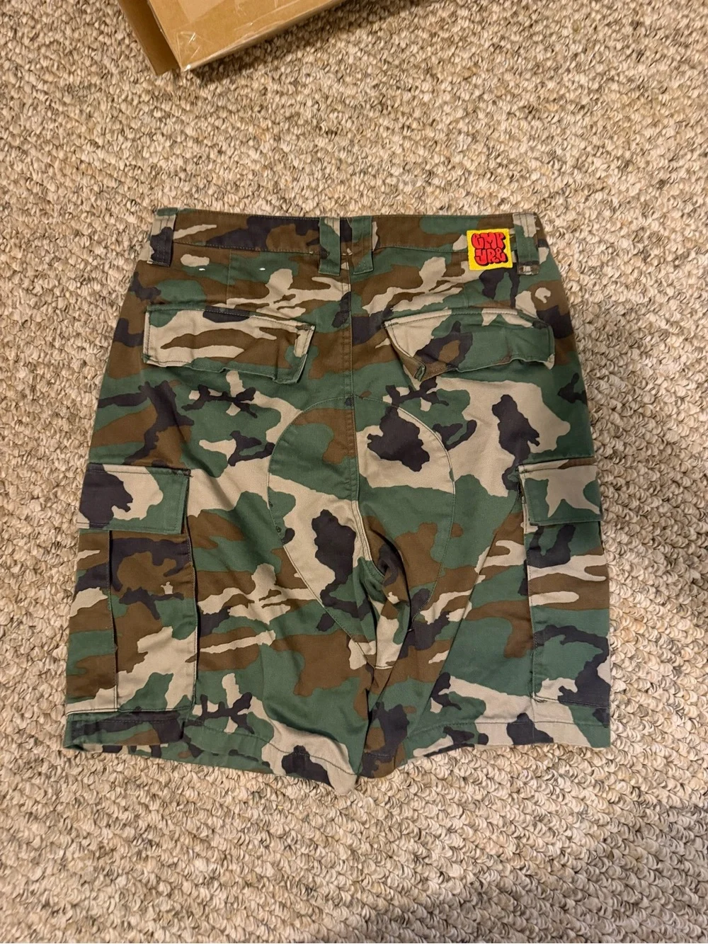 Empyre Men's Camo Cargo Shorts - Green/Brown/Black